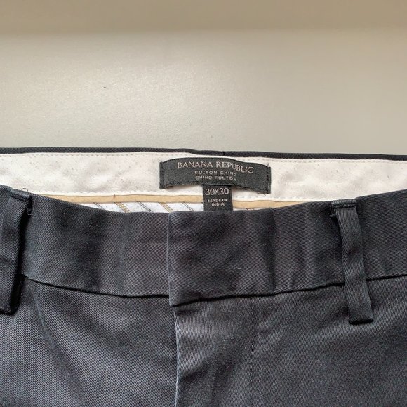 Mens Banana Republic Fulton Chino Black - Picture 3 of 3